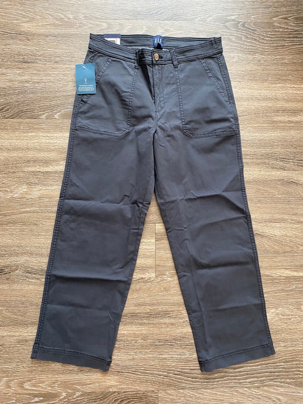 GAP Ankle Trouser Pants Black Utility Womens Size 10 NWT Stretch Fall Essentials